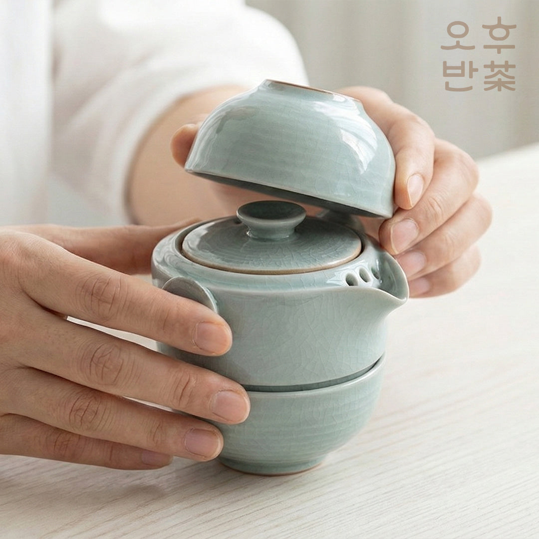 KOHGANE Korean Tea Ceremony Teapot Tea Bowl Ceramic - Tea Ritual Object - view 4