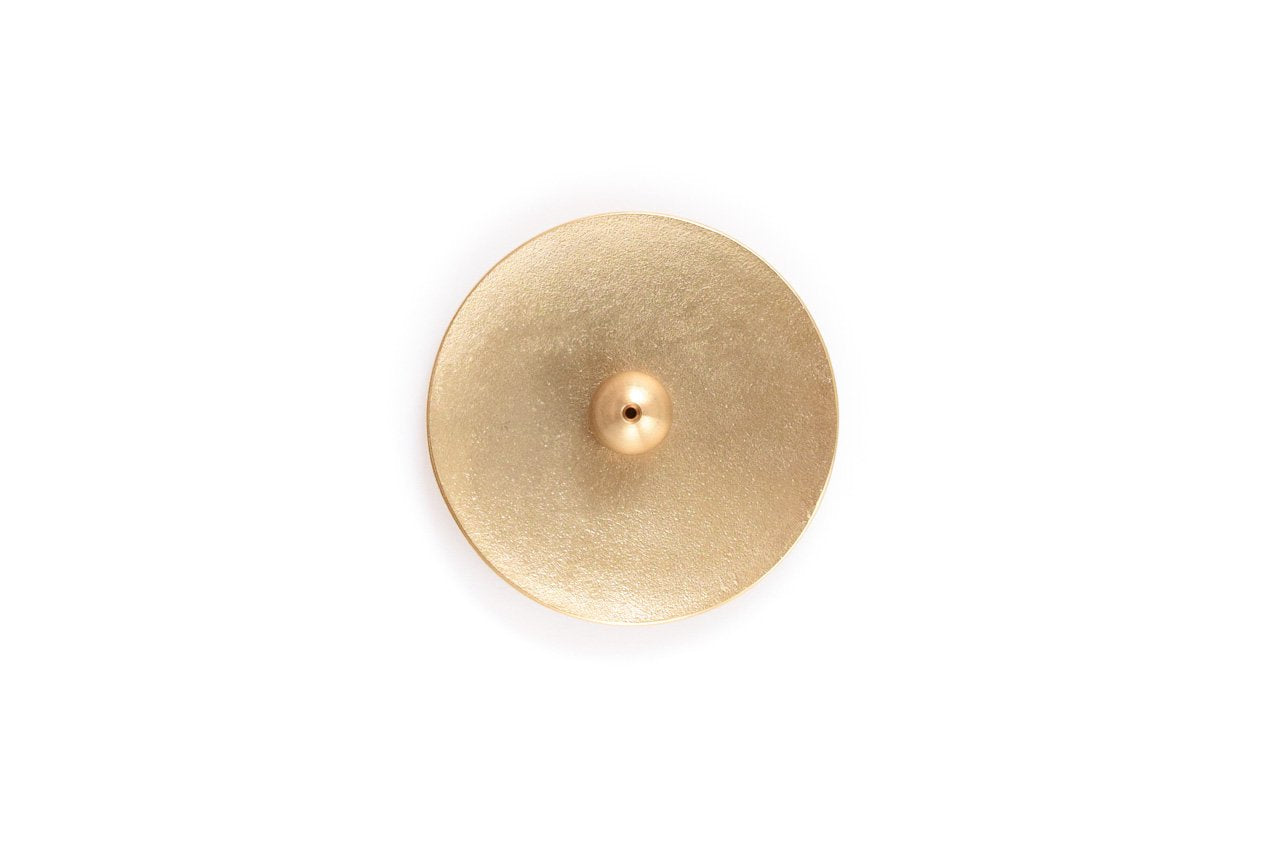 Juttoku Brass Incense Dish and Holder Set - Round