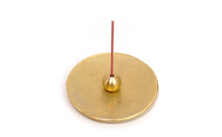 Juttoku Brass Incense Dish and Holder Set - Round - view 4
