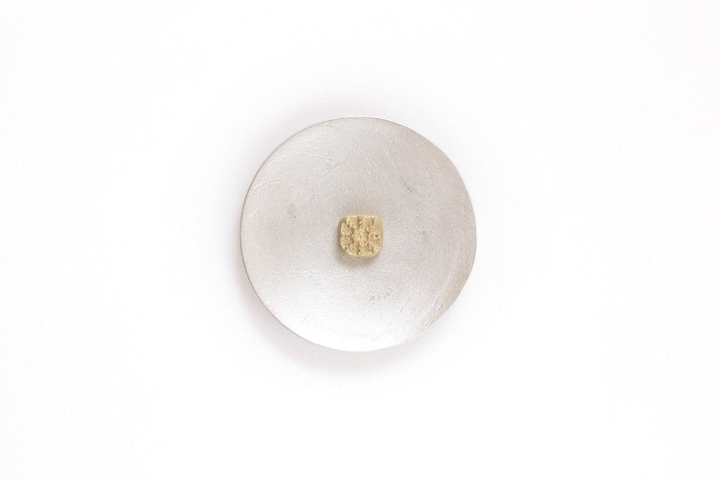 Juttoku Tin Incense Dish and Holder Set - Round - view 2