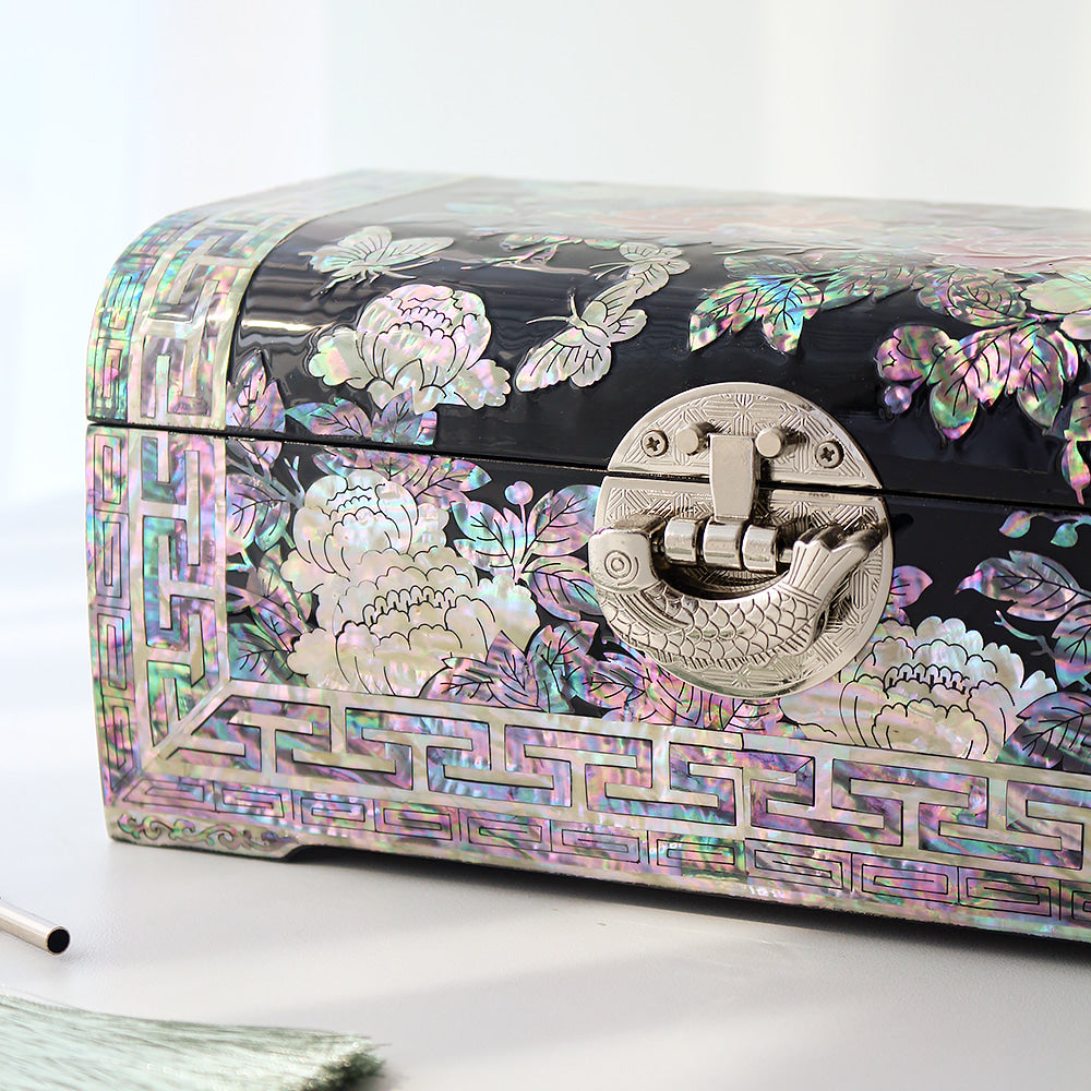 Najeon Mother-of-Pearl Jewelry Box - Peony (V) - view 4