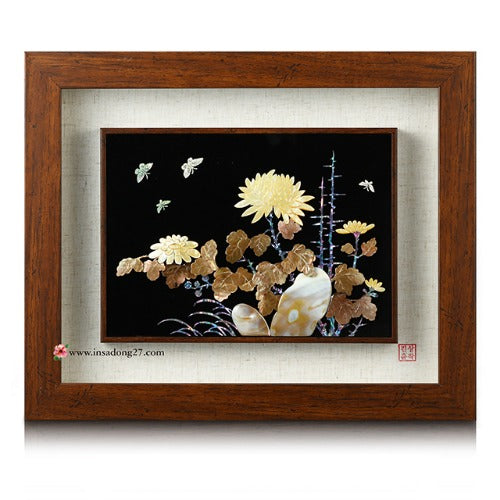 Najeon Mother-of-Pearl Jewelry Box - Chrysanthemum (XL)