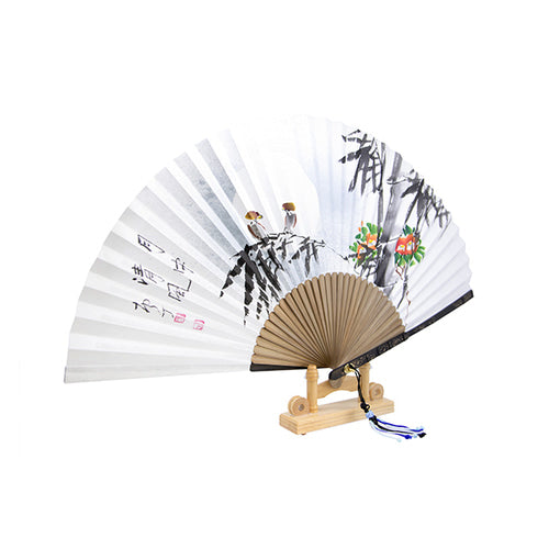 Korean Folding Fan - White - view 6