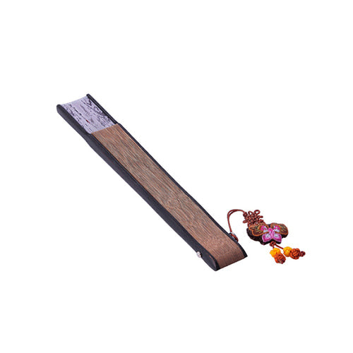 Korean Silk Folding Fan - Bamboo, Beige - view 5