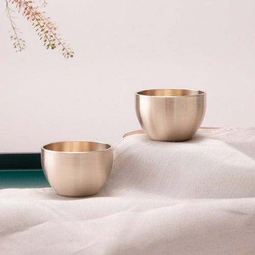 Bangjja Brass Soju Cup - Moonlight (Set of 2)