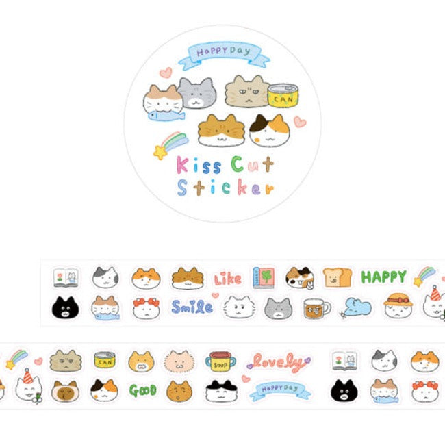 Inside Object Sticker — 키스컷-미니 냥이 얼굴들