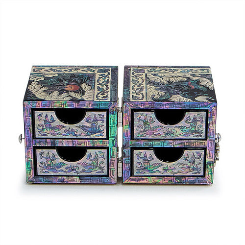 Korean Jewelry Box - Crane & Pine, Black (by Oh Myung - ho) - view 8