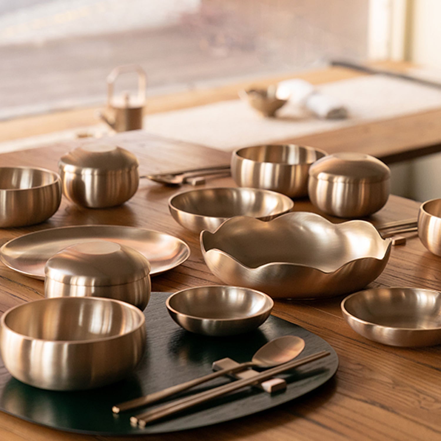 Notdam Bangjja Brass Dinnerware Set for 4 - Royal Palace