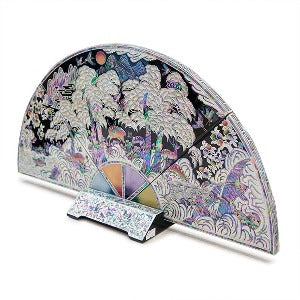 Najeon Mother-of-Pearl Folding Screen - Black, Large (by Oh Myung - ho) - view 4