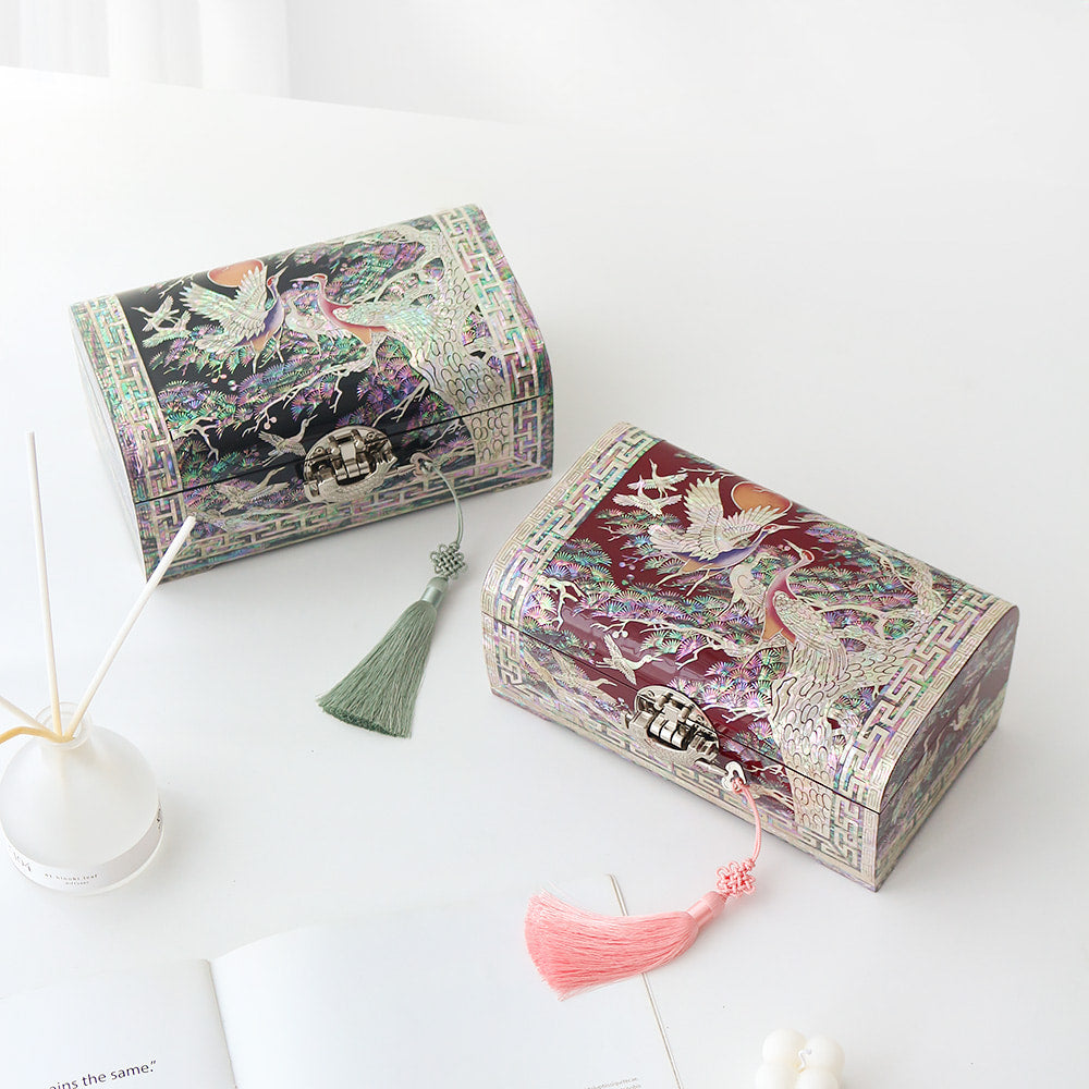 Najeon Mother-of-Pearl Jewelry Box — Crane 24cm