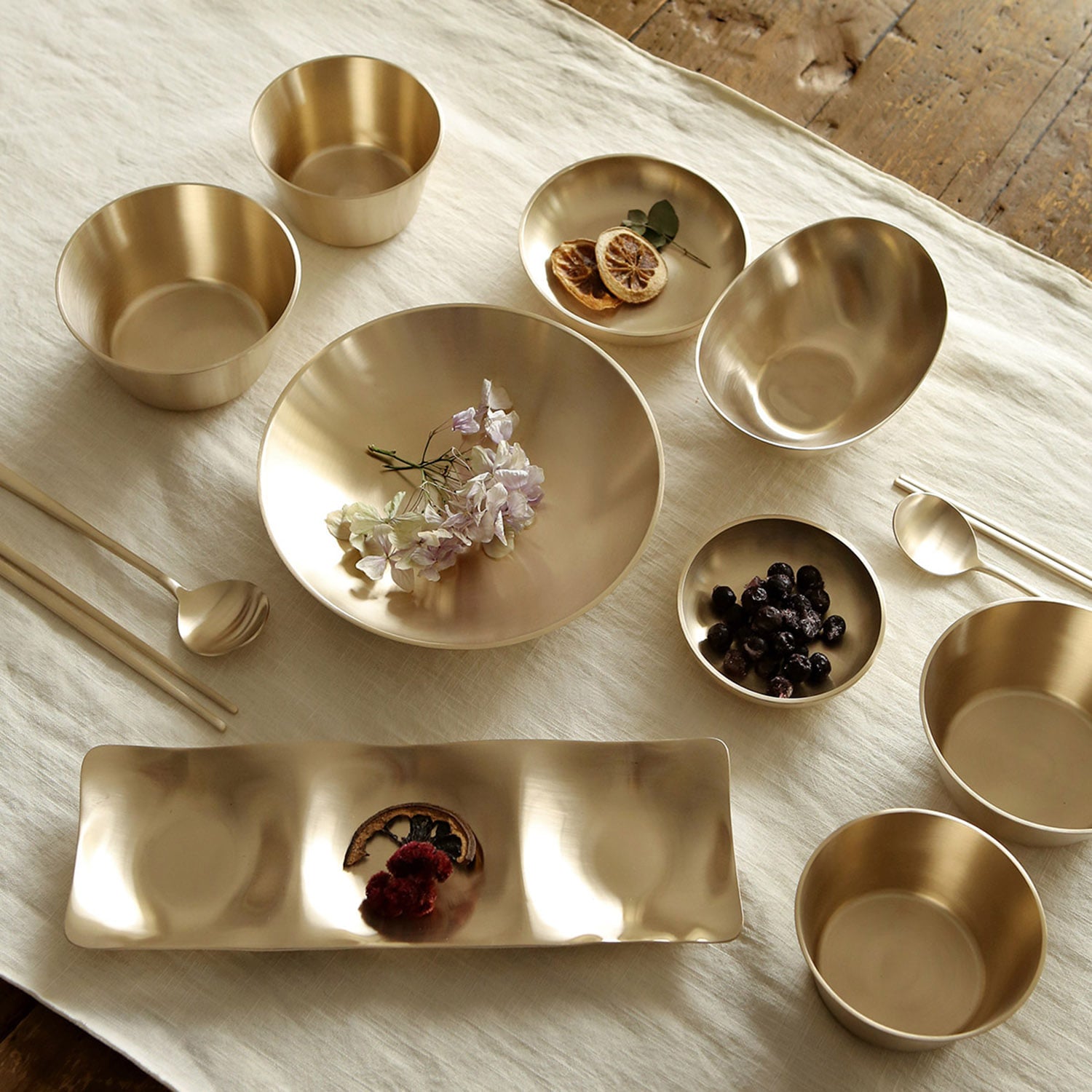 Notdam Bangjja Brass Dinnerware Set for 2 - Spring Day - view 7