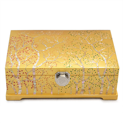 Najeon Mother-of-Pearl Jewelry Box - Gold, 2 - Tier - view 8