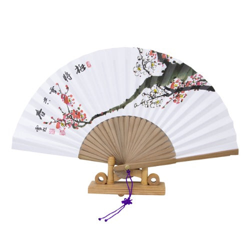 Korean Folding Fan - Plum Blossom