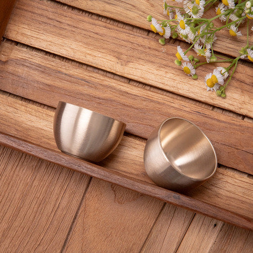 Bangjja Brass Soju Cup - Moonlight (Set of 2) - view 3