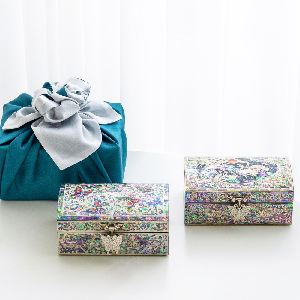 Najeon Mother-of-Pearl Jewelry Box - Crane & Pine (VIII) - view 5