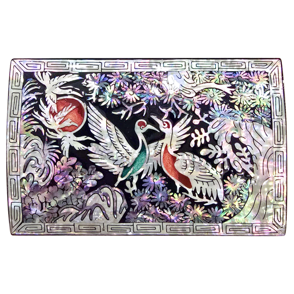 Najeon Mother-of-Pearl Keepsake Box - Crane & Pine - view 8