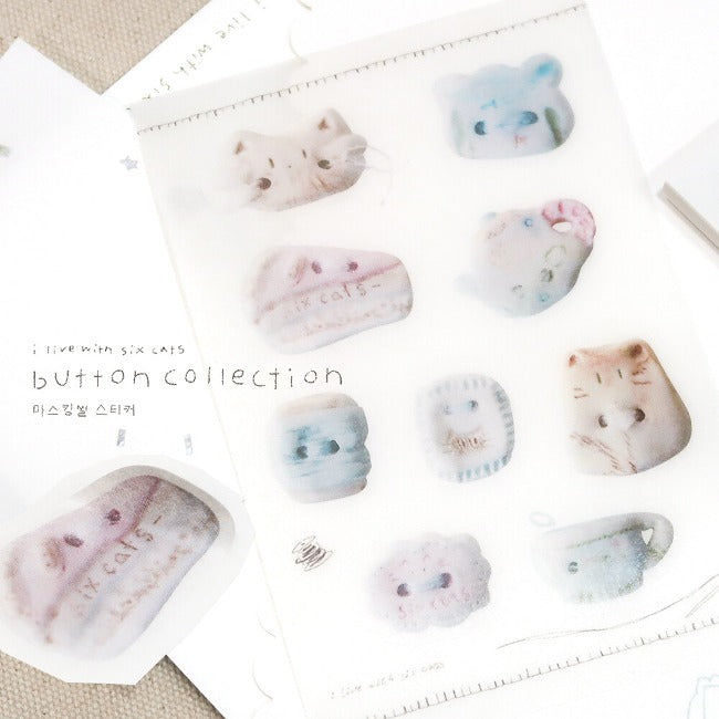 Inside Object Sticker — 식스캣츠 단추모음
