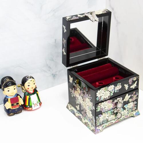 Najeon Mother-of-Pearl Jewelry Box - Chrysanthemum, 3 - Tier - view 5