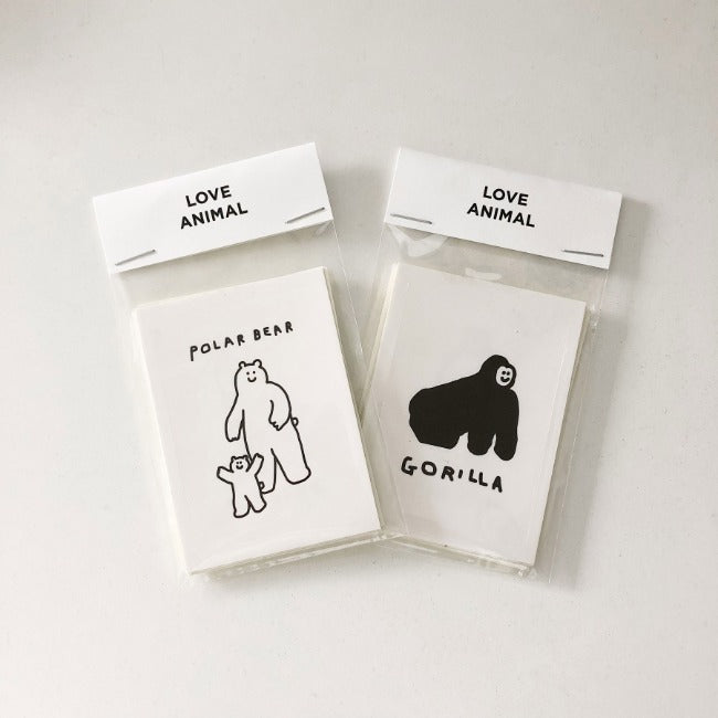 Inside Object Stationery — LOVE ANIMAL STICKER (2종)
