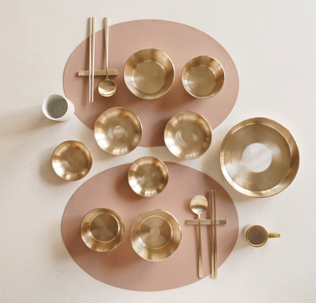 Notdam Bangjja Brass Modern Dinnerware Set for 2