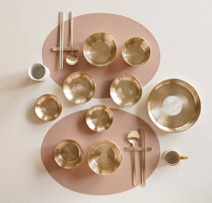 Notdam Bangjja Brass Modern Dinnerware Set for 2