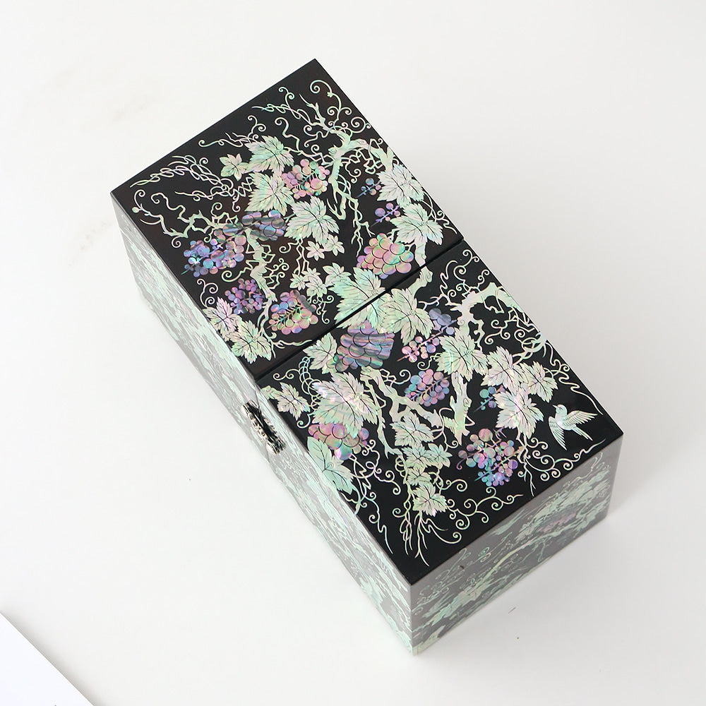 Najeon Mother-of-Pearl Jewelry Box - Grapevine, Large
