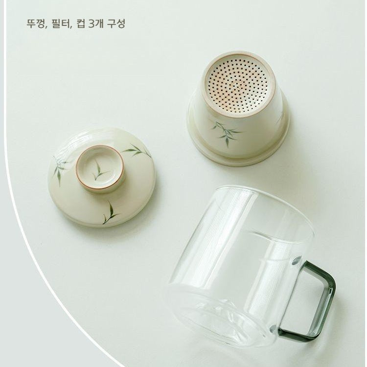 KOHGANE Korean Teapot Strainer Glass Ceramic - Tea Ritual Object - view 5