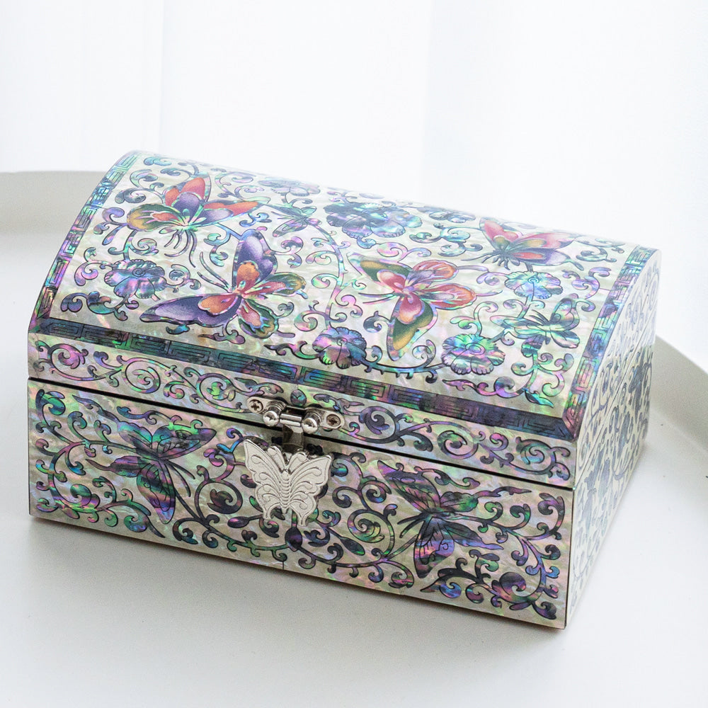 Najeon Mother-of-Pearl Jewelry Box - Crane & Pine (VIII) - view 8