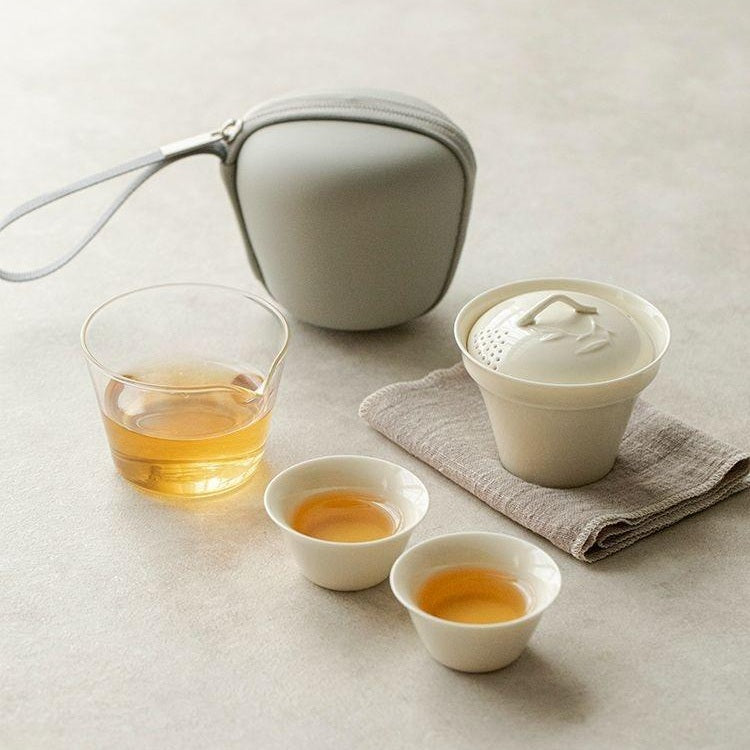 KOHGANE Korean Tea Ceremony Tea Set Ceramic Portable - Tea Ritual Object - view 2