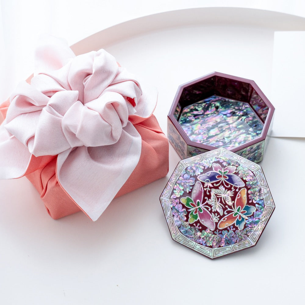 Najeon Mother-of-Pearl Jewelry Box - Crane & Pine 9cm