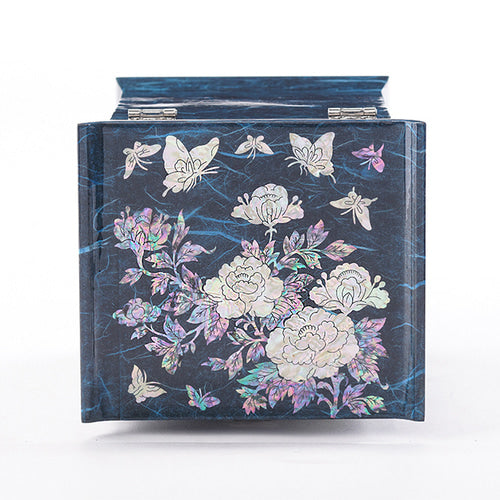 Najeon Mother-of-Pearl Jewelry Box - Peony, Purple, 3 - Tier - view 6