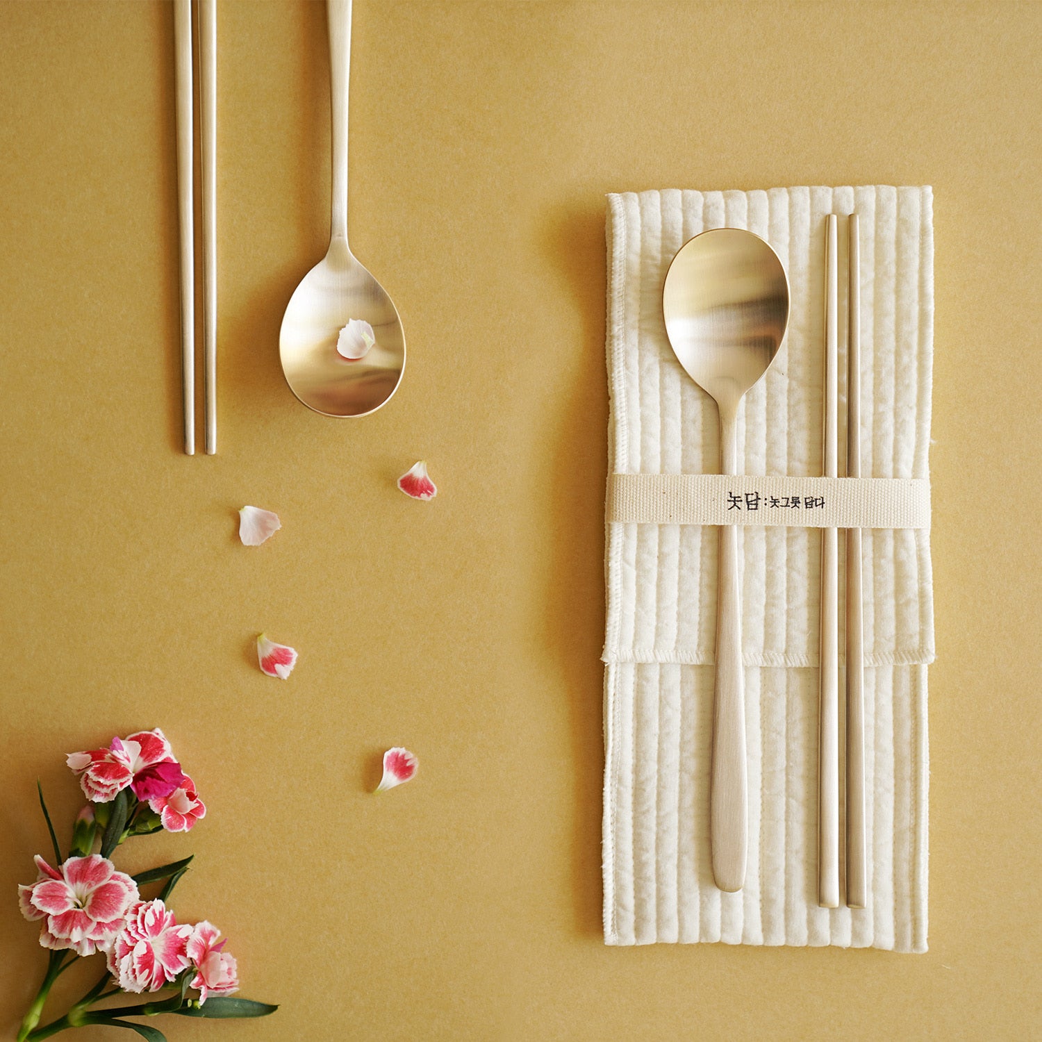 Notdam Bangjja Brass Spoon and Chopstick Set for 2 - view 3