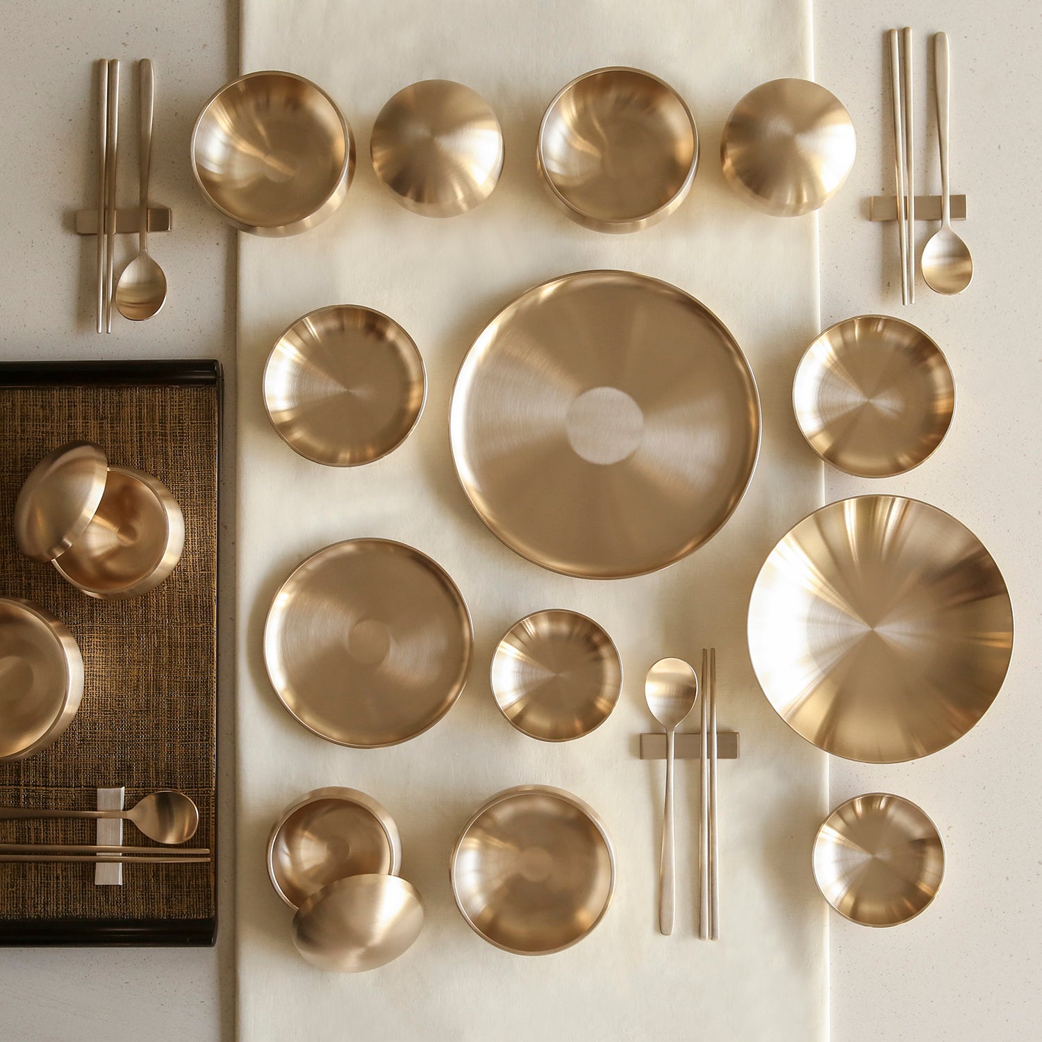 Notdam Bangjja Brass Dinnerware Set for 4 - Luster