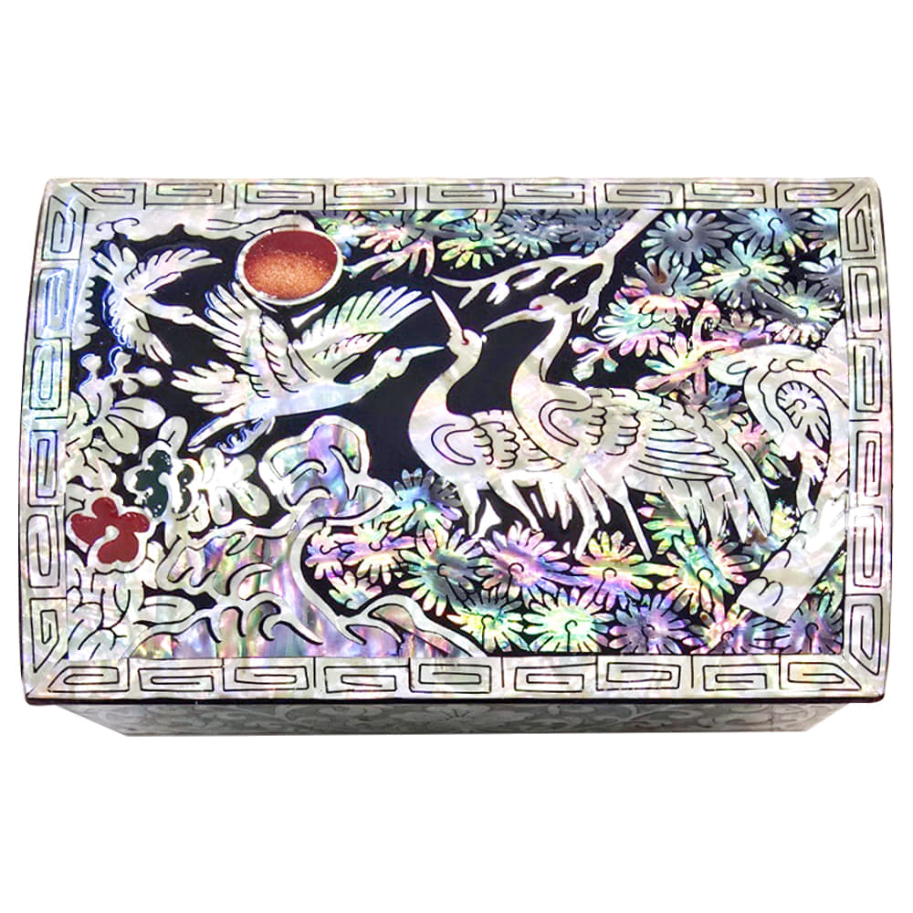 Najeon Mother-of-Pearl Keepsake Box - Crane & Pine - view 6