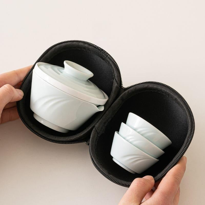 KOHGANE Korean Tea Ceremony Tea Set Ceramic Portable - Tea Ritual Object - view 5