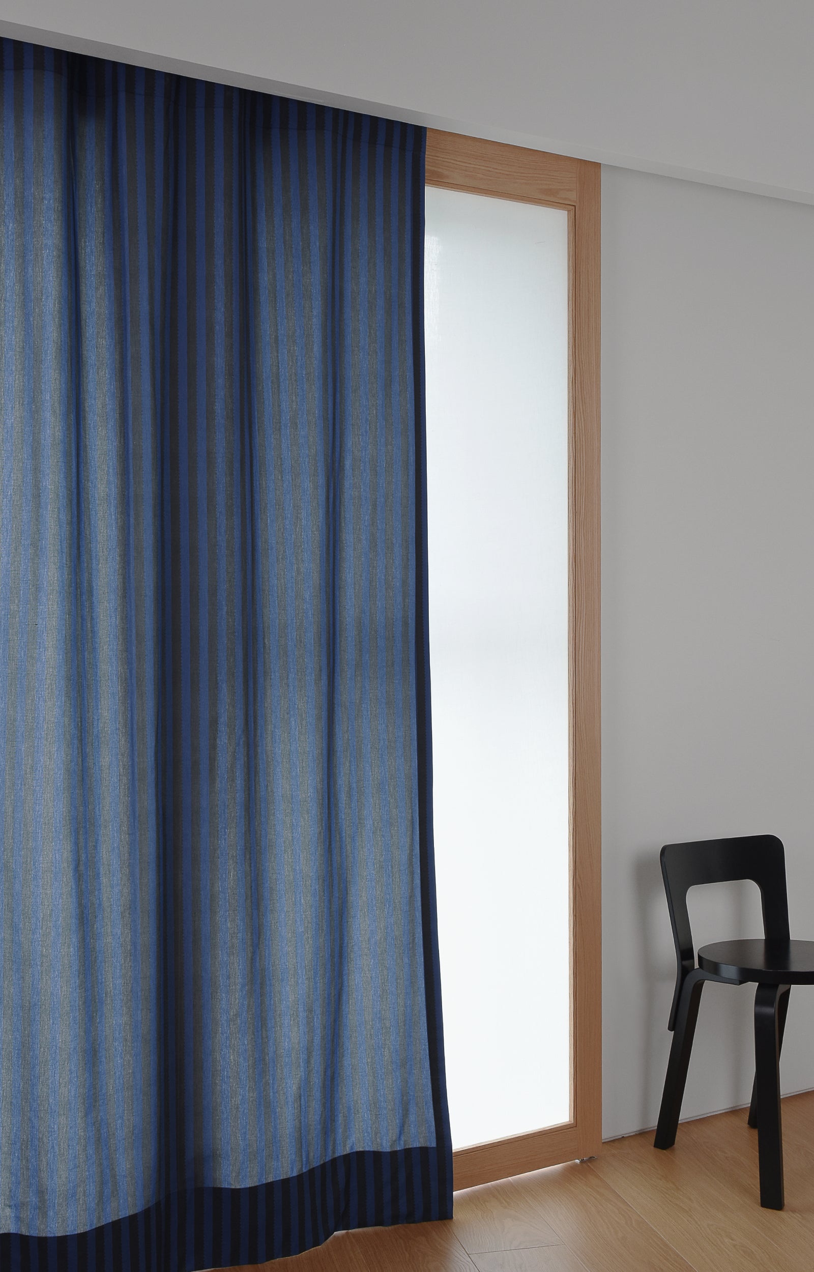 Kitty Bunny Pony Blue Notch Curtain