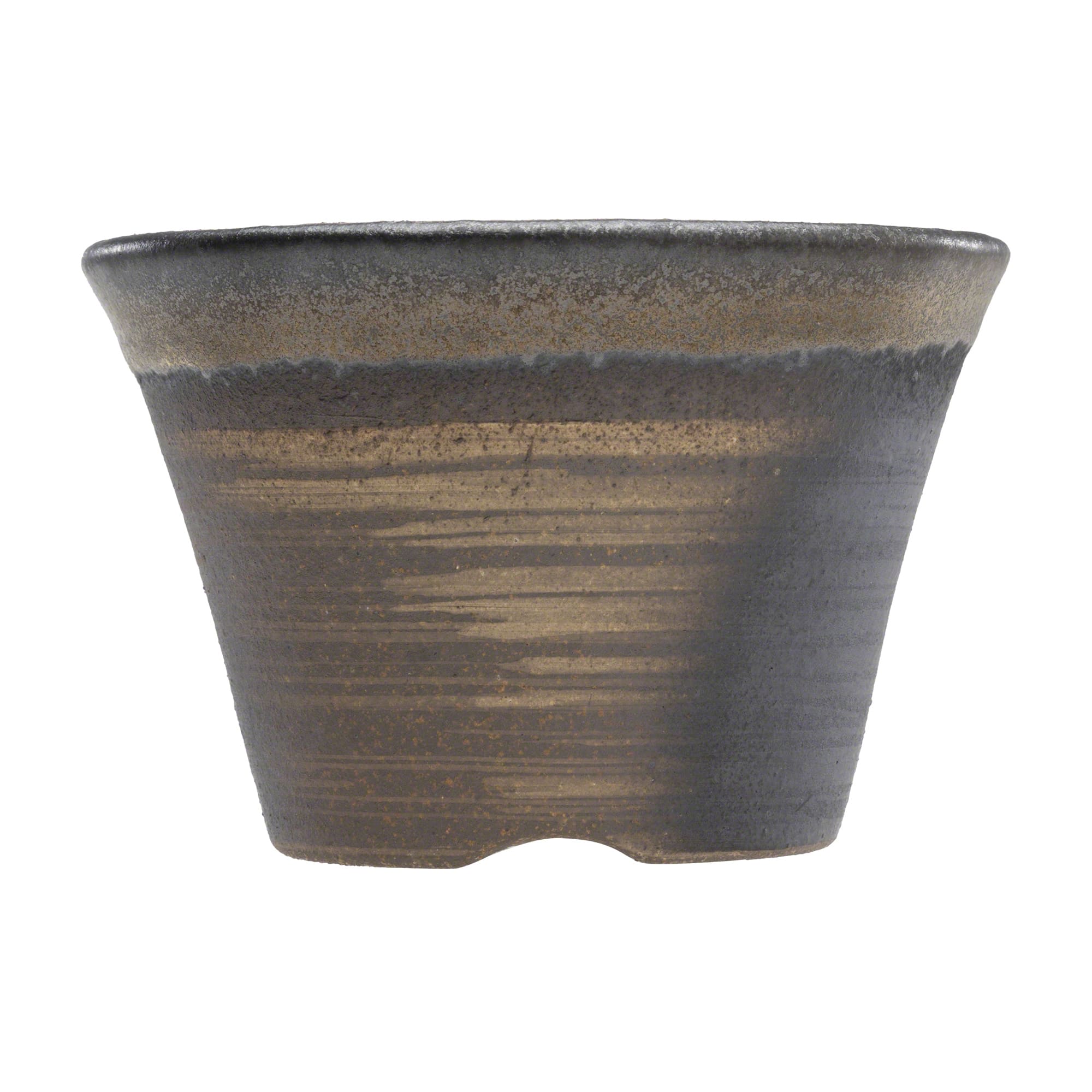 Wazakura [ Banko Series ] Small Rounded Bonsai Pot 4.3" (110mm) Golden Brown