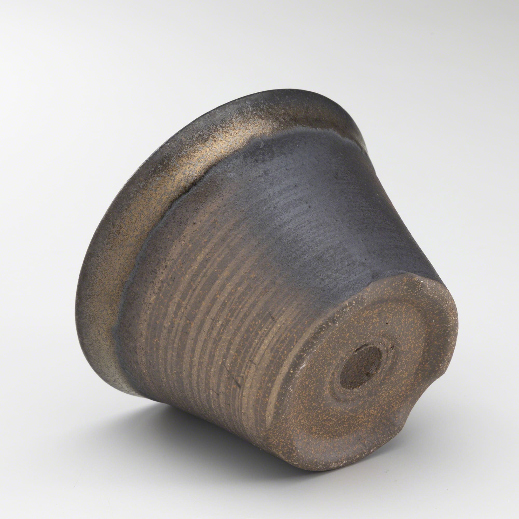 Wazakura [ Banko Series ] Small Rounded Bonsai Pot 4.3" (110mm) Golden Brown
