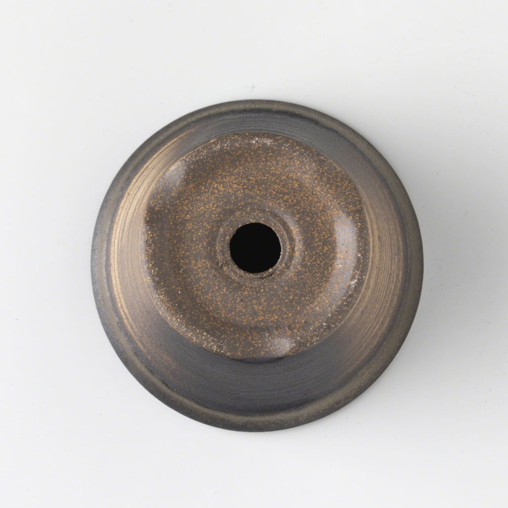 Wazakura [ Banko Series ] Small Rounded Bonsai Pot 4.3" (110mm) Golden Brown