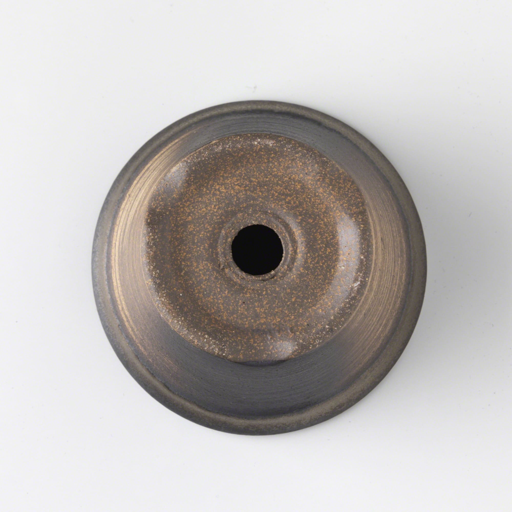 Wazakura [ Banko Series ] Small Rounded Bonsai Pot 4.3" (110mm) Golden Brown
