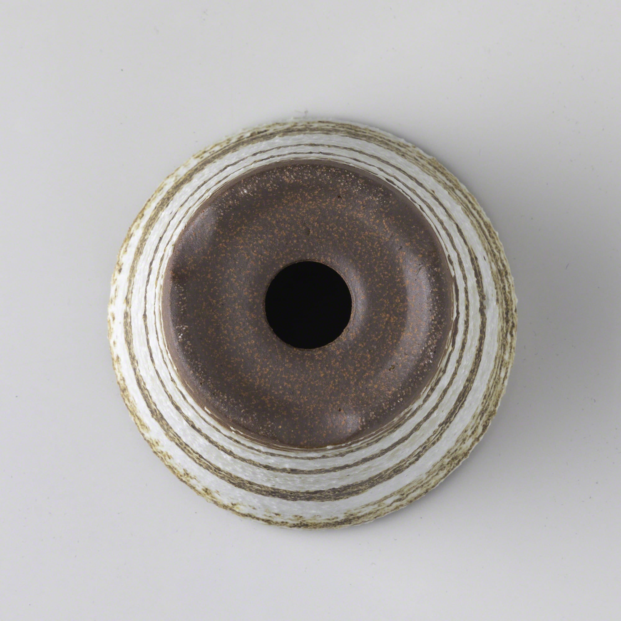 Wazakura [ Banko Series ] Small Rounded Bonsai Pot 4.3" (110mm) Brush White