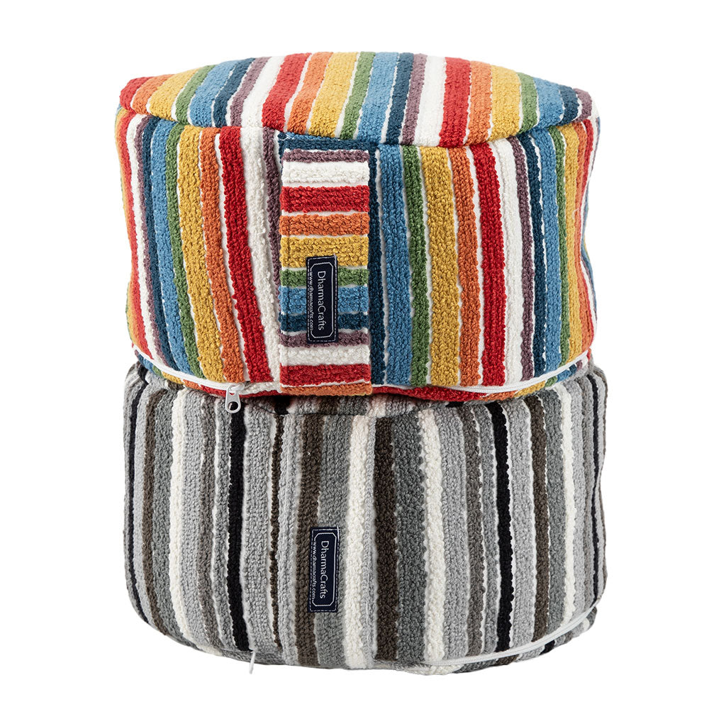 DharmaCrafts Textured Stripe Buckwheat Hull Zafu - view 2