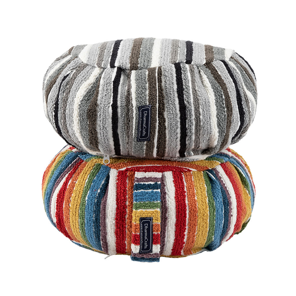 DharmaCrafts Textured Stripe Buckwheat Hull Zafu