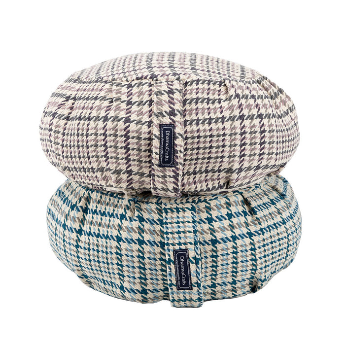DharmaCrafts Houndstooth Plaid Buckwheat Hull Zafu
