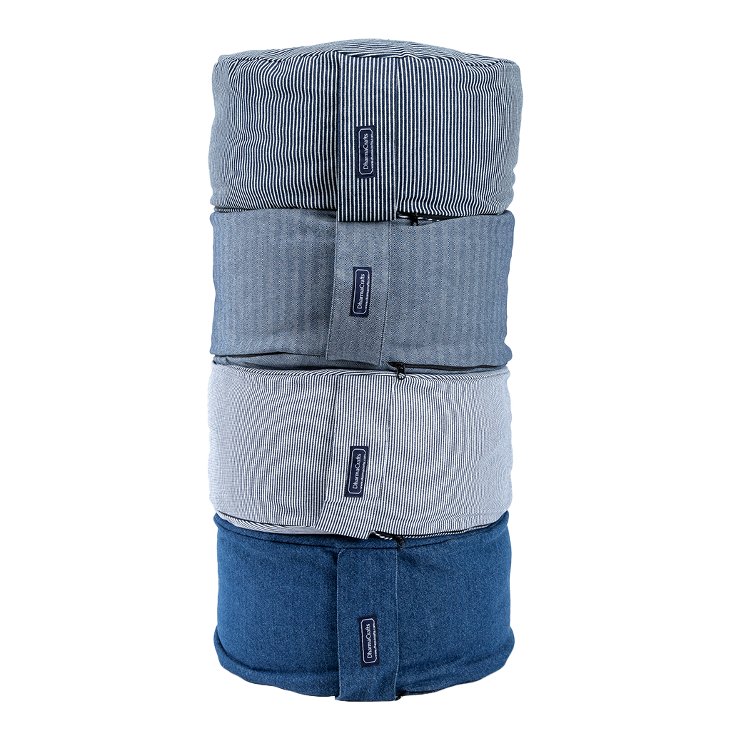 DharmaCrafts Denim Buckwheat Hull Zafu - view 2