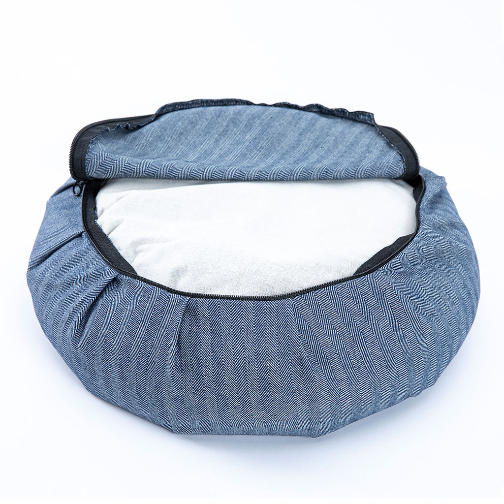 DharmaCrafts Denim Buckwheat Hull Zafu - view 7