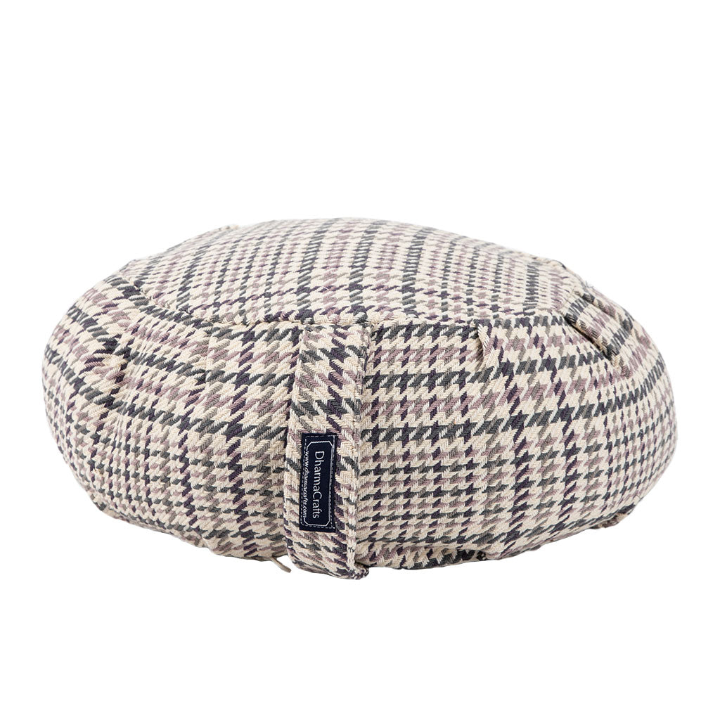 DharmaCrafts Houndstooth Plaid Buckwheat Hull Zafu - view 3