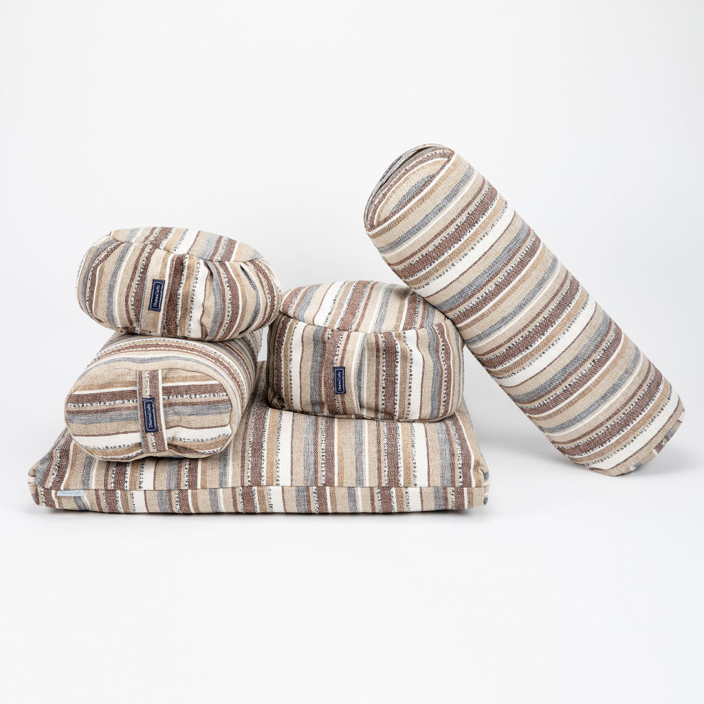 DharmaCrafts Mineral Stripe Buckwheat Hull Zafu - view 6