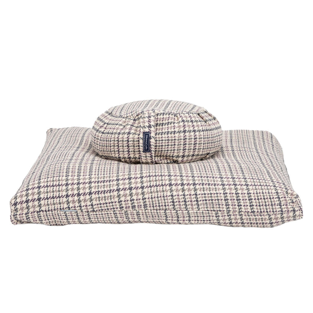 DharmaCrafts Houndstooth Plaid Zafu Zabuton Set