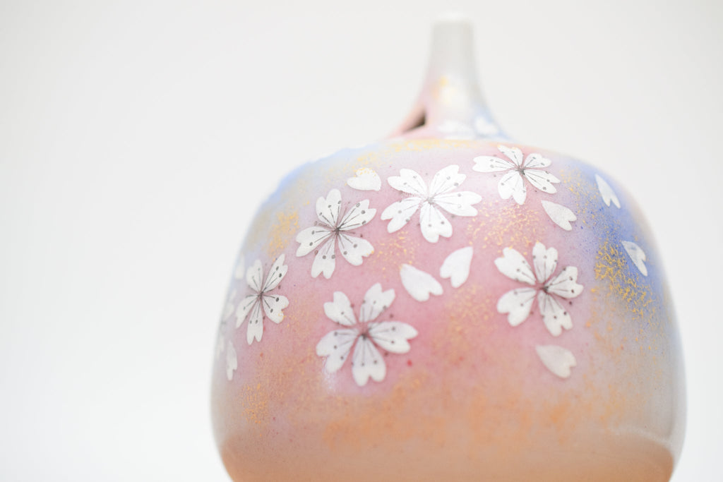 Juttoku Kutani Incense Burner 12cm - Dancing Flowers - view 5